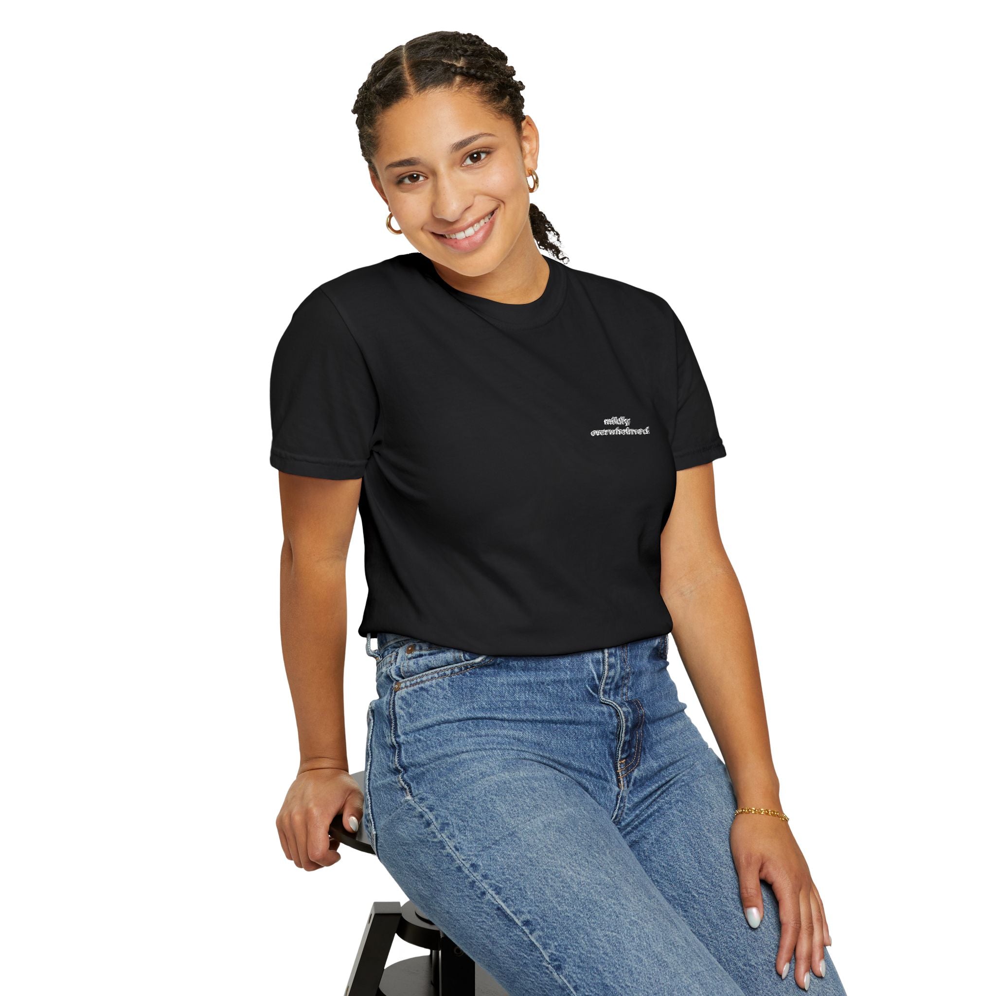 Mildly Overwhelmed Embroidered Tee