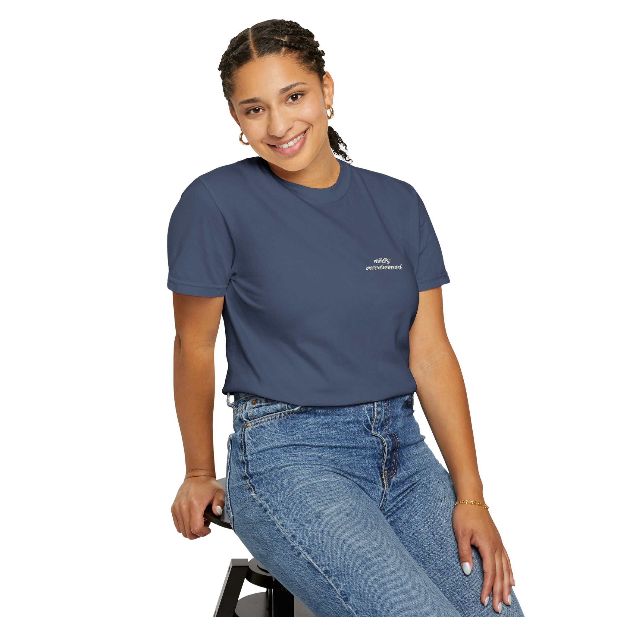 Mildly Overwhelmed Embroidered Tee