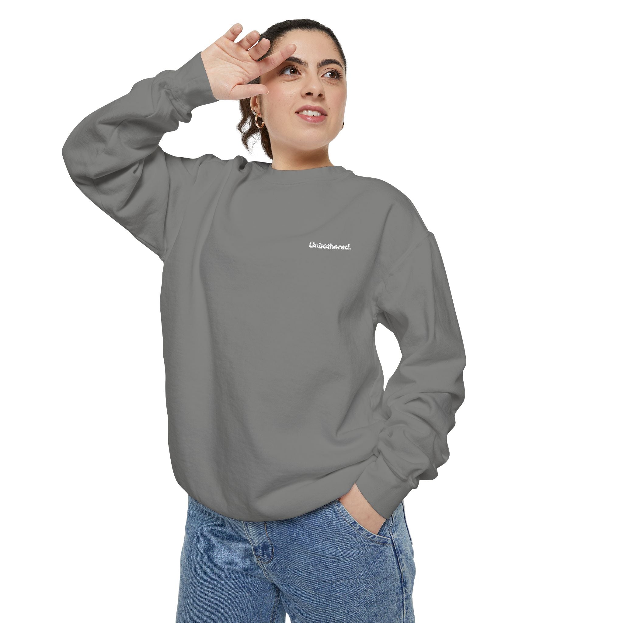 Unbothered. Embroidered Sweatshirt