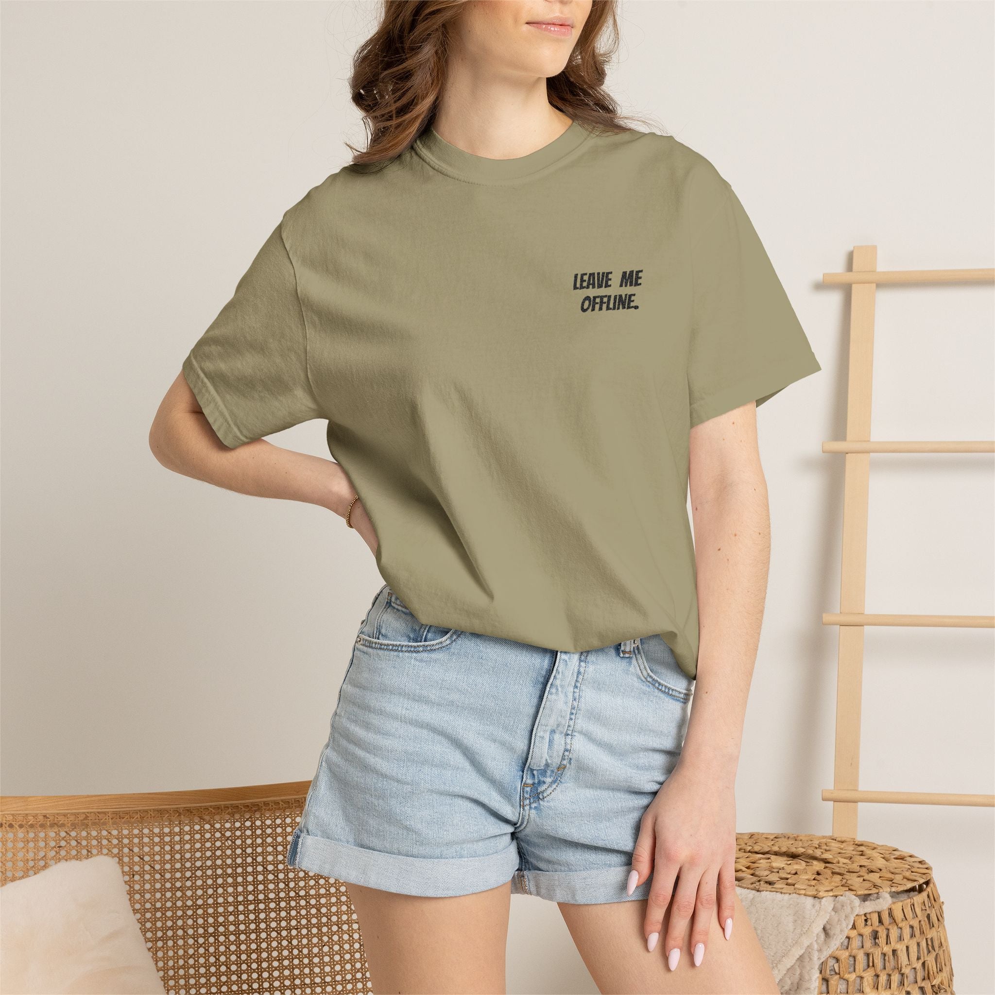 Leave Me Offline Tee — Minimalist Cotton T-Shirt