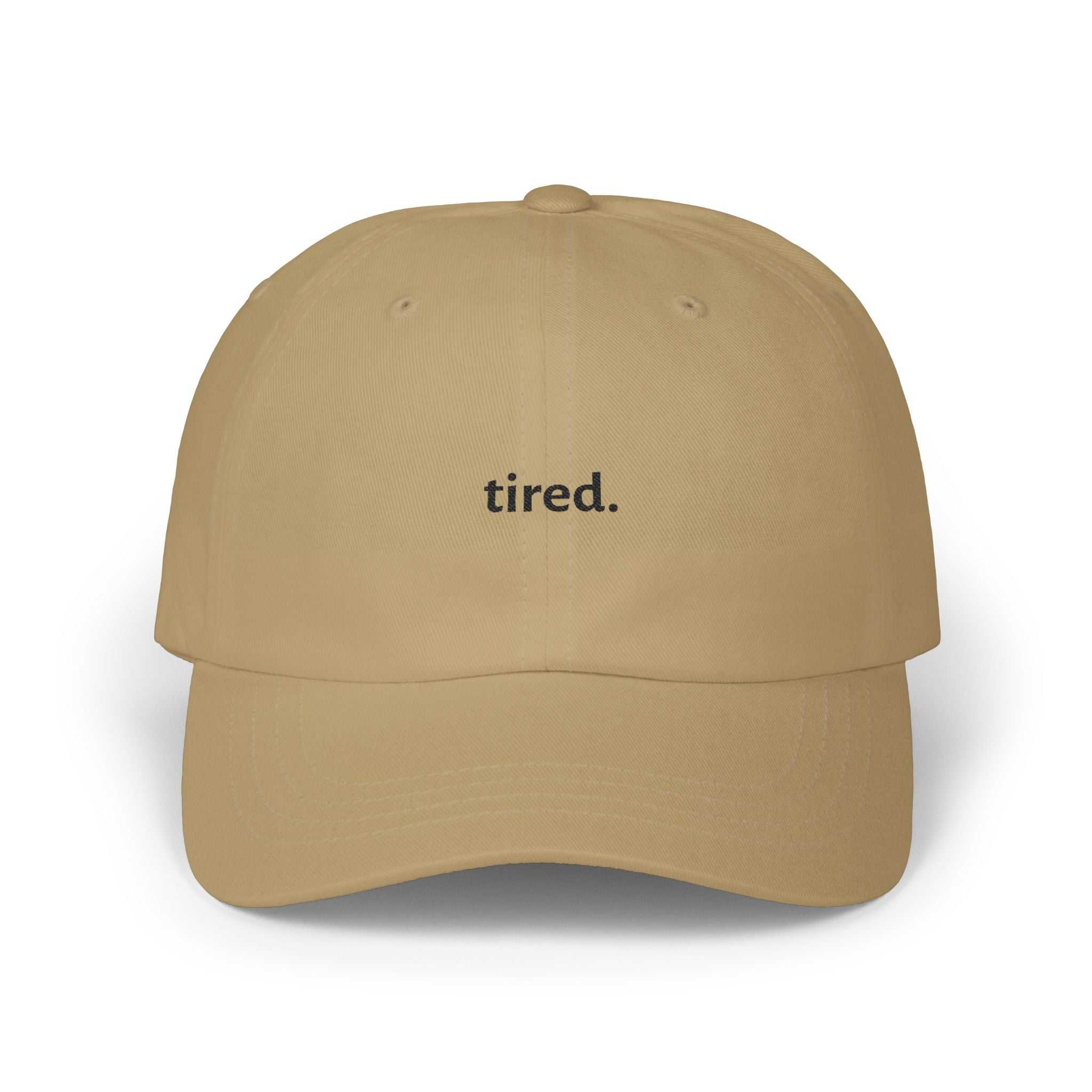 Tired Black Embroidered Sport Cap