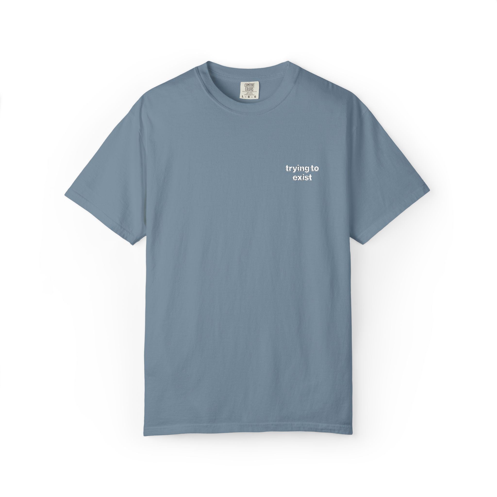 Trying to Exist Minimalist Embroidered Tee