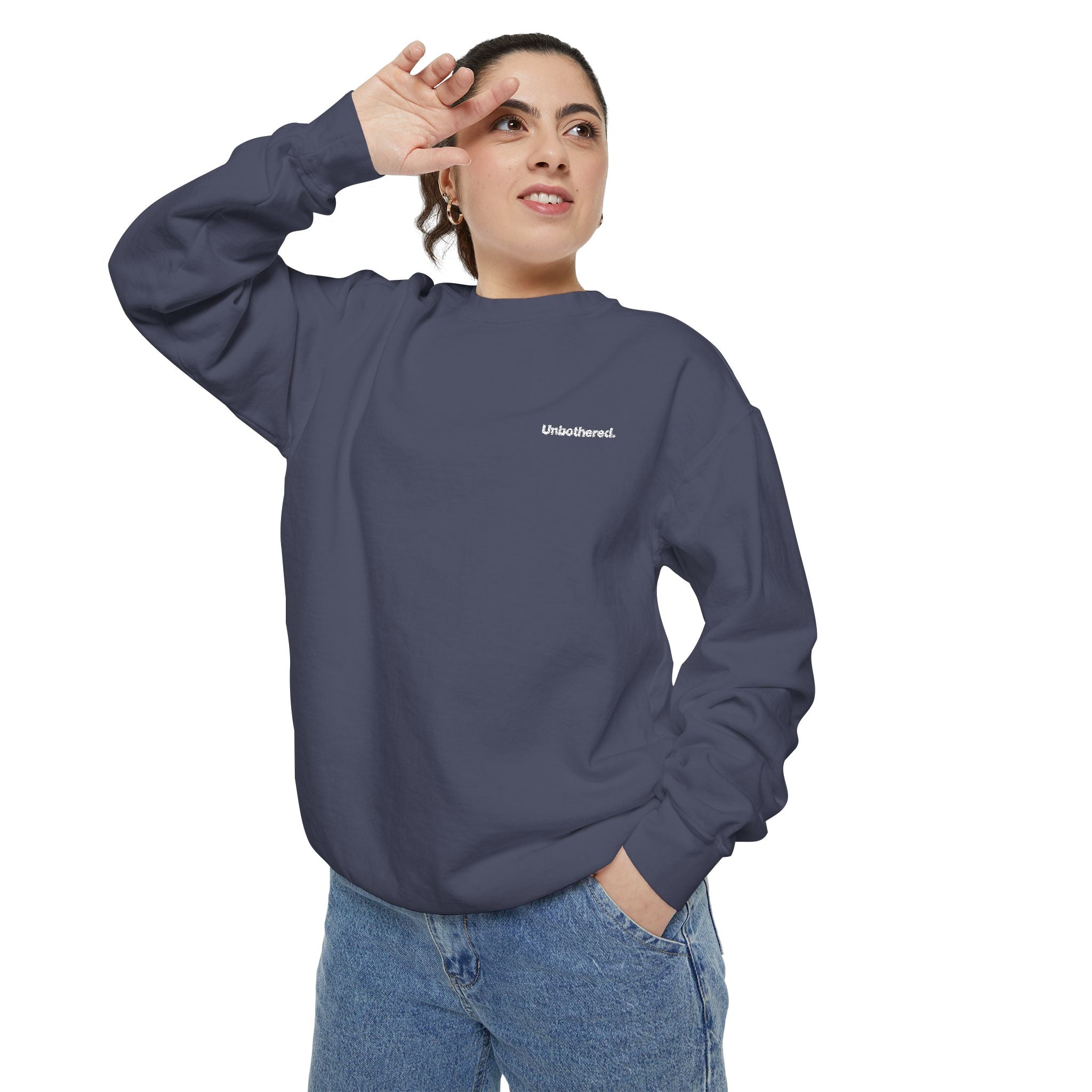 Unbothered. Embroidered Sweatshirt