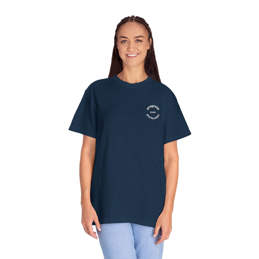 Progress over Perfection Embroidered Tee