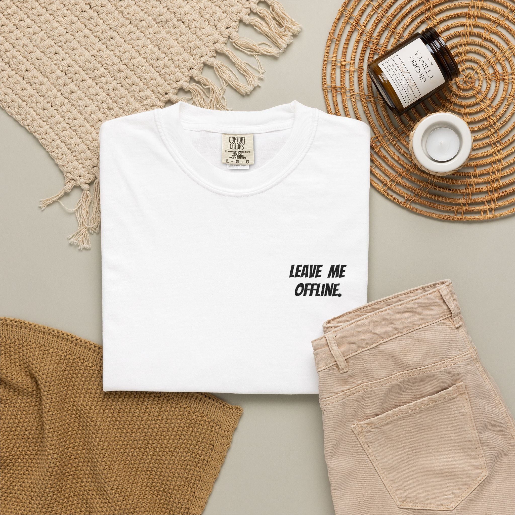 Leave Me Offline Tee — Minimalist Cotton T-Shirt