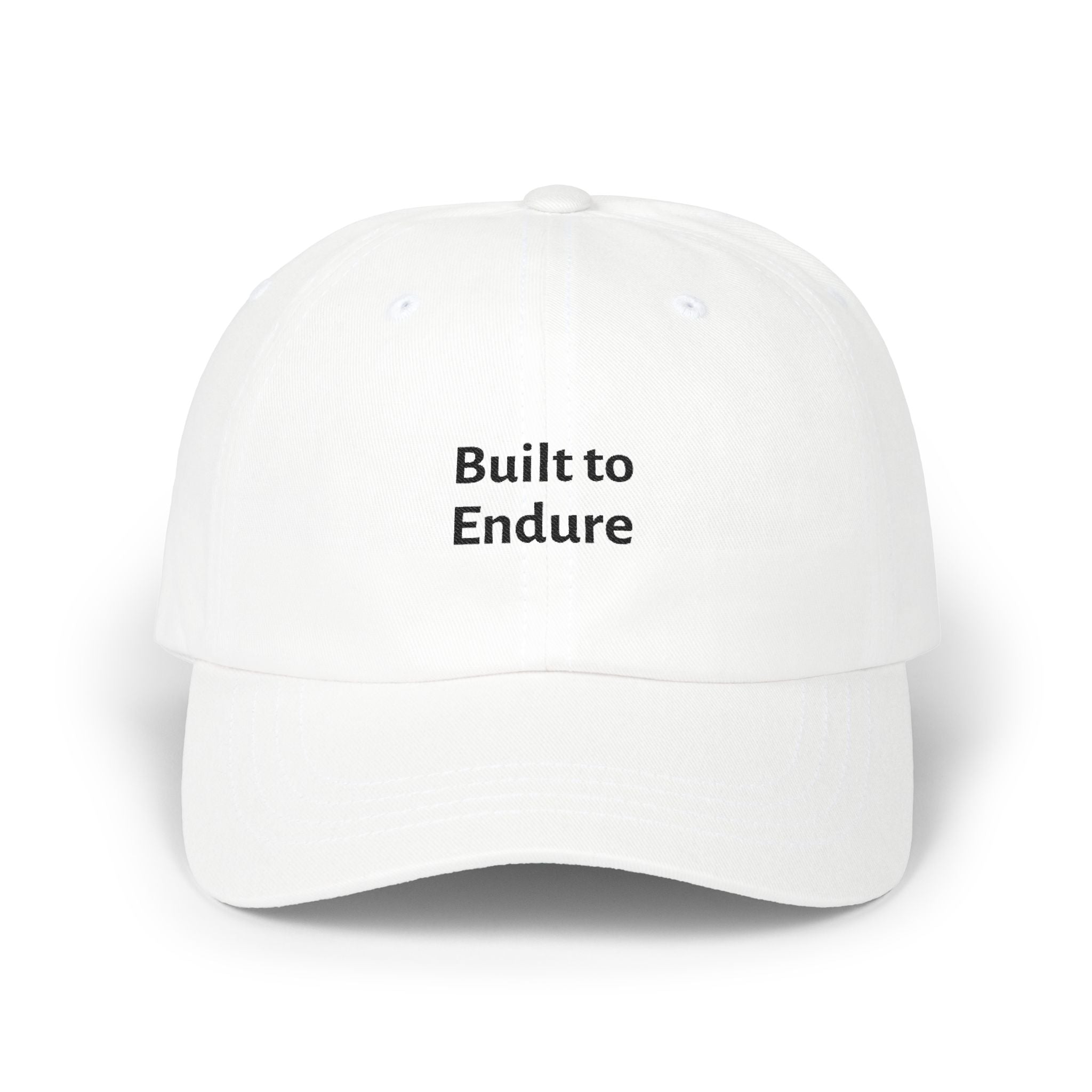 Built to Endure Black Embroidered Sport Cap