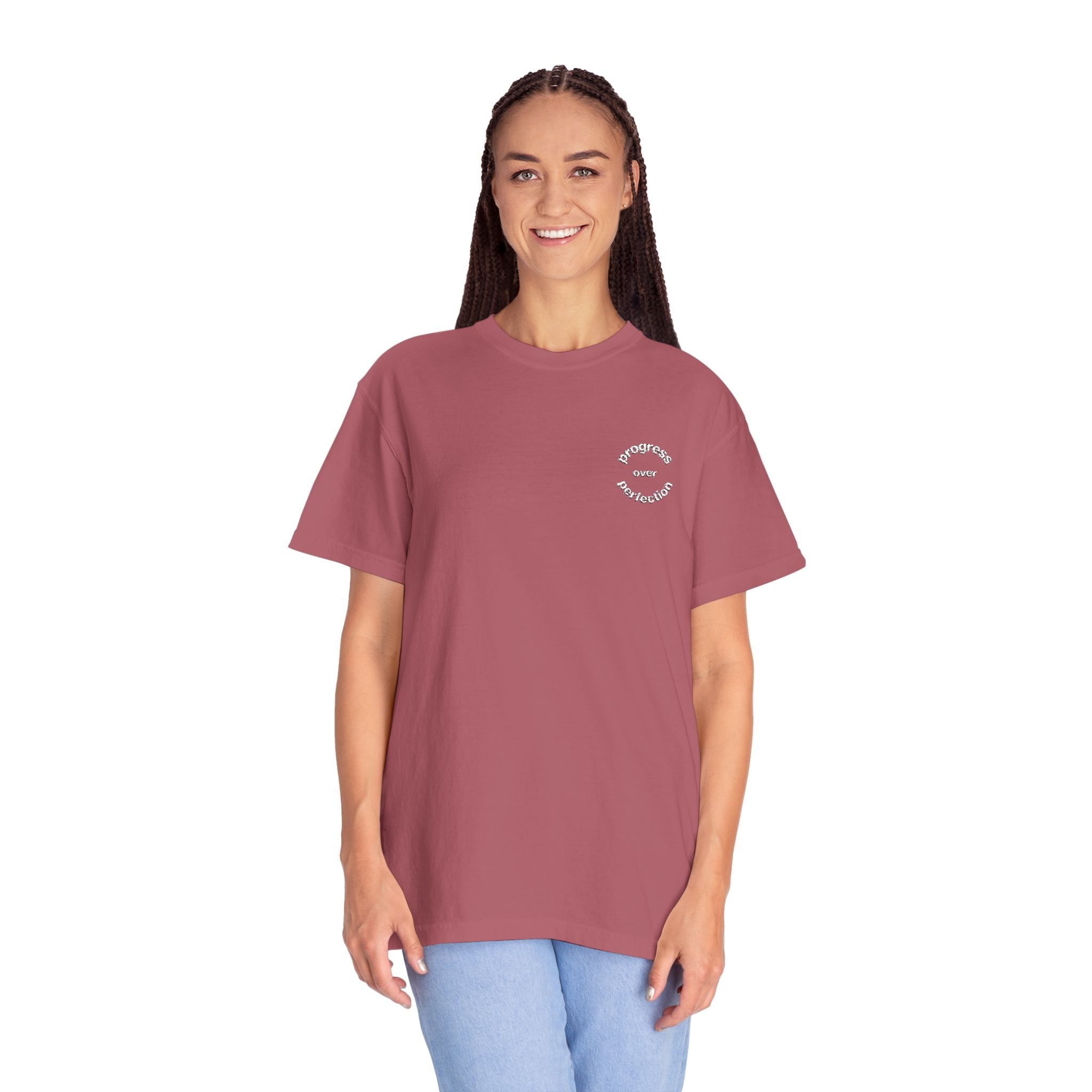 Progress over Perfection Embroidered Tee