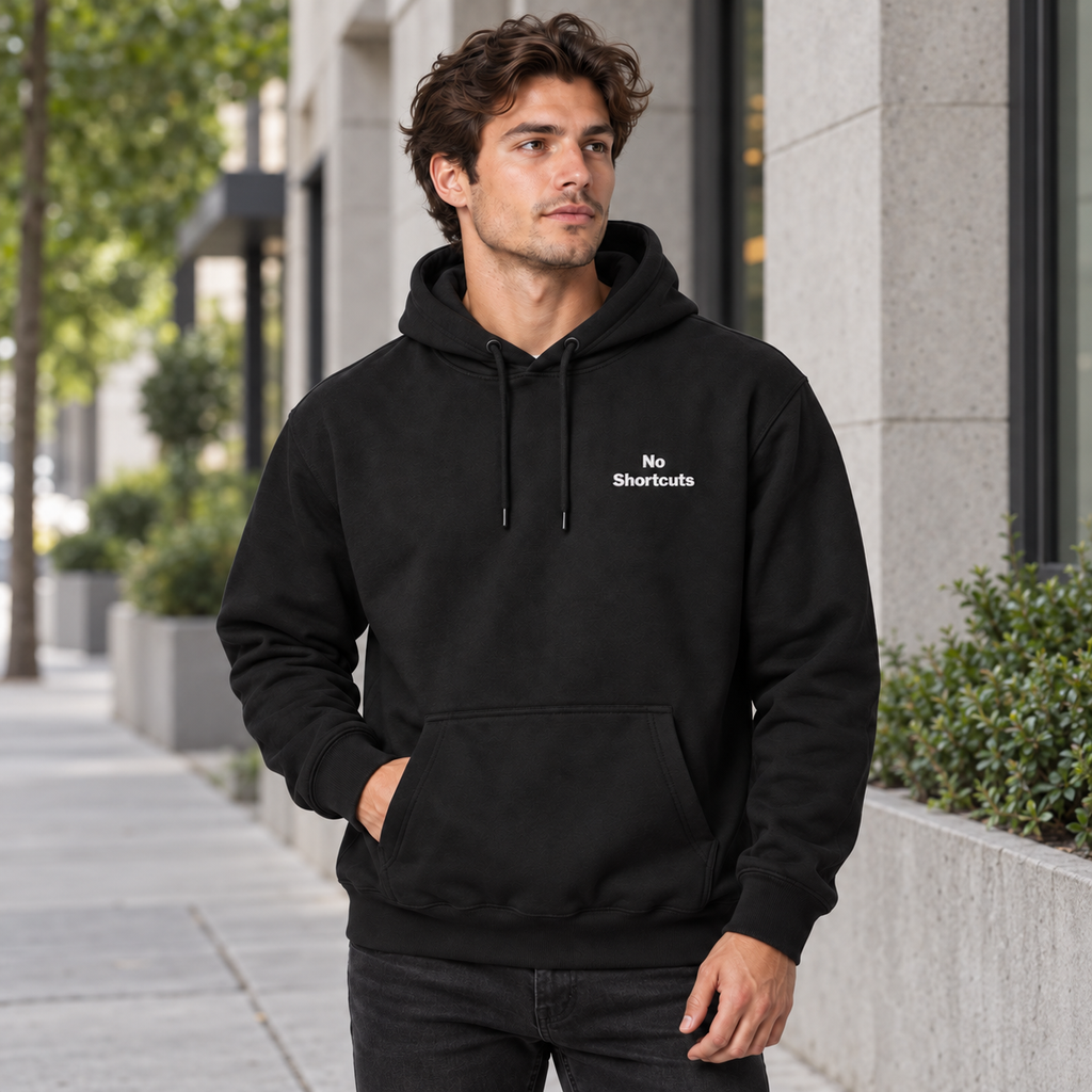 No Shortcuts Embroidered Hoodie