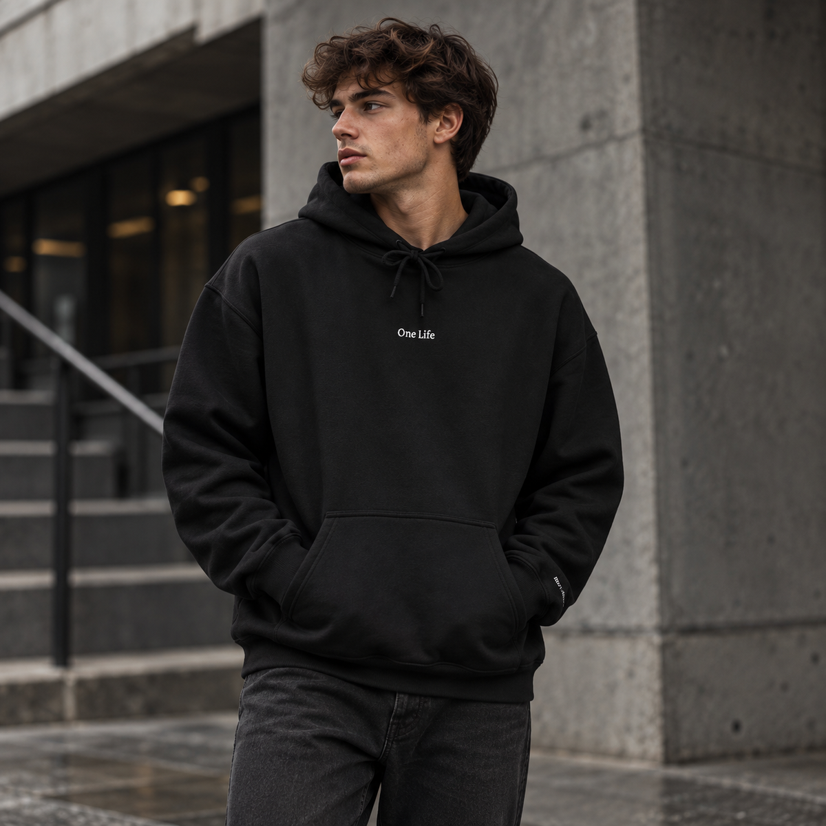 One Life Embroidered Hoodie